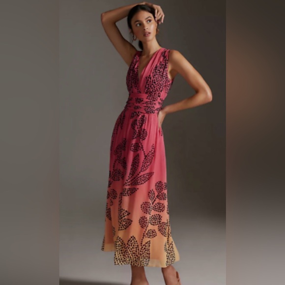 Anthropologie Dresses & Skirts - ✨Verb by Pallavi Singhee x Anthropologie ombré pink orange maxi dress, NWT large
